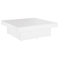 Sohvapöytä valkoinen 90x90x28 cm lastulevy hinta ja tiedot | Sohvapöydät | hobbyhall.fi