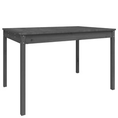 Puutarhapöytä harmaa 121x82,5x76 cm täysi mänty hinta ja tiedot | Puutarhapöydät | hobbyhall.fi