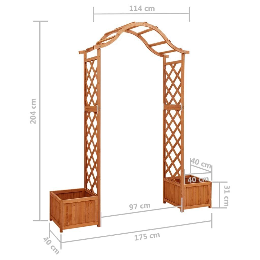 Puutarhakaari kukkapenkillä täysi kuusi hinta ja tiedot | Puutarhapaviljongit | hobbyhall.fi