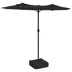 Kaksipäinen aurinkovarjo musta 316x240 cm hinta ja tiedot | Aurinkovarjot ja markiisit | hobbyhall.fi