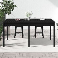 Puutarhapöytä musta 159,5x82,5x76 cm täysi mänty hinta ja tiedot | Puutarhapöydät | hobbyhall.fi