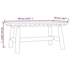 Sohvapöytä 90x50x41 cm täysi kuusi hinta ja tiedot | Puutarhapöydät | hobbyhall.fi