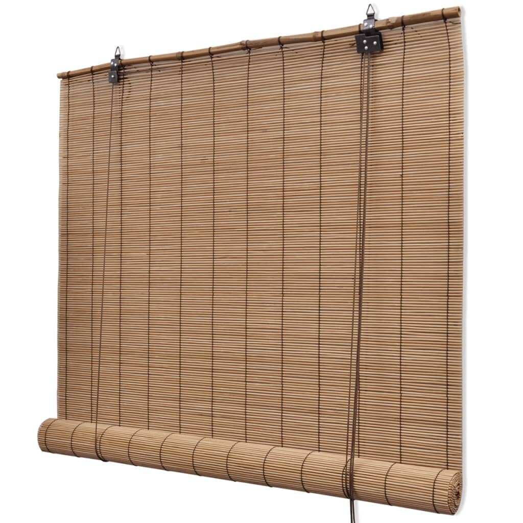 Ruskeat bambu rullaverhot 120 x 160 cm hinta ja tiedot | Kaihtimet | hobbyhall.fi