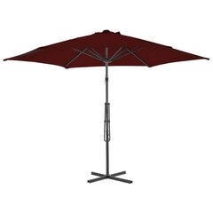 Aurinkovarjo terästangolla viininpunainen 300x230 cm hinta ja tiedot | Aurinkovarjot ja markiisit | hobbyhall.fi