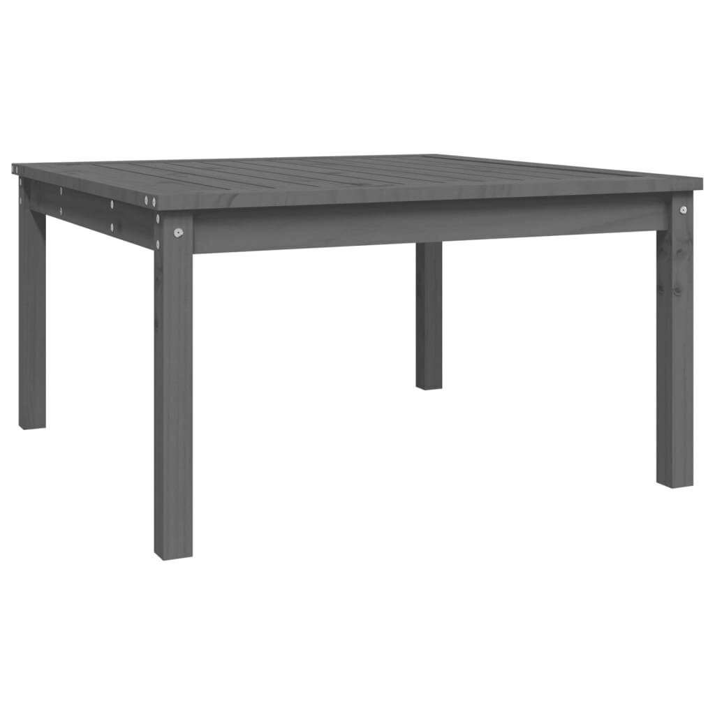 Puutarhapöytä harmaa 82,5x82,5x45 cm täysi mänty hinta ja tiedot | Puutarhapöydät | hobbyhall.fi