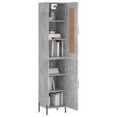 Kaappi betoninharmaa 34,5x34x180 cm tekninen puu hinta ja tiedot | Lipastot | hobbyhall.fi