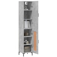 Kaappi betoninharmaa 34,5x34x180 cm tekninen puu hinta ja tiedot | Lipastot | hobbyhall.fi