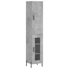 Kaappi betoninharmaa 34,5x34x180 cm tekninen puu hinta ja tiedot | Lipastot | hobbyhall.fi