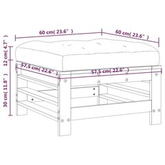 Ulkorahi tyynyllä valkoinen täysi mänty hinta ja tiedot | Puutarhatuolit | hobbyhall.fi