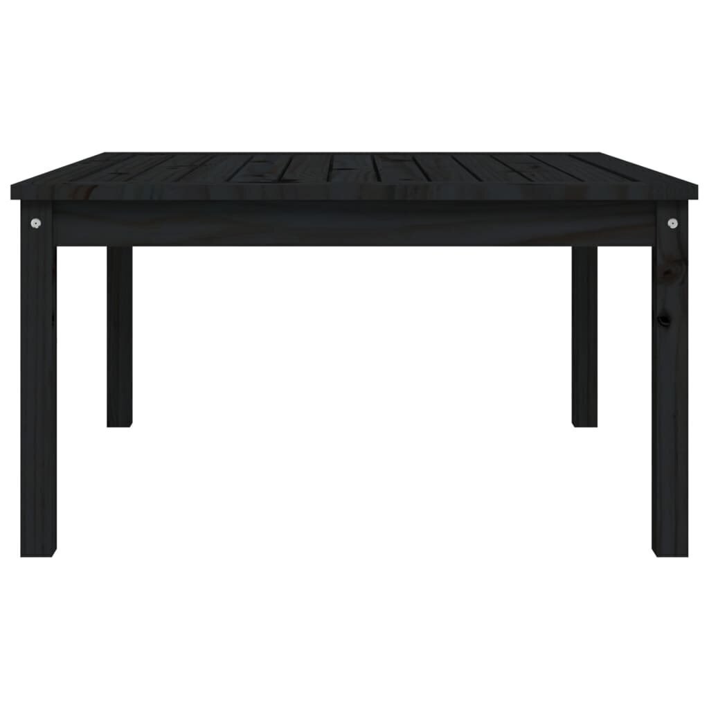 Puutarhapöytä musta 82,5x82,5x45 cm täysi mänty hinta ja tiedot | Puutarhapöydät | hobbyhall.fi
