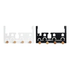 2 ripustimen setti DKD Home Decor Train, valkoinen/musta hinta ja tiedot | Naulakot | hobbyhall.fi