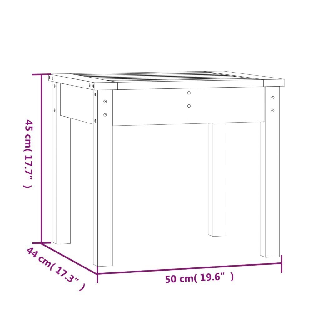 Puutarhapenkki 50x44x45 cm täysi douglas kuusi hinta ja tiedot | Puutarhapenkit | hobbyhall.fi