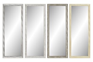 Seinäpeili DKD Home Decor Glass Natural Harmaa Ruskea Valkoinen PS 4 kpl. Kasvin lehti (36 x 2 x 95,5 cm) hinta ja tiedot | Peilit | hobbyhall.fi