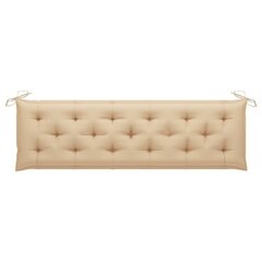 Tyyny puutarhapenkille, beige, 180x50x7 cm hinta ja tiedot | Istuintyynyt, pehmusteet ja päälliset | hobbyhall.fi