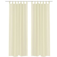 Kermanväriset Sheer Verhot 140 x 225 cm 2 kpl hinta ja tiedot | Verhot | hobbyhall.fi