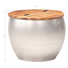 Sohvapöytä, 53x43 cm, täysi akaasiapuu hinta ja tiedot | Sohvapöydät | hobbyhall.fi