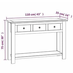 Konsolipöytä 110x35x75 cm täysi tammi hinta ja tiedot | Sohvapöydät | hobbyhall.fi