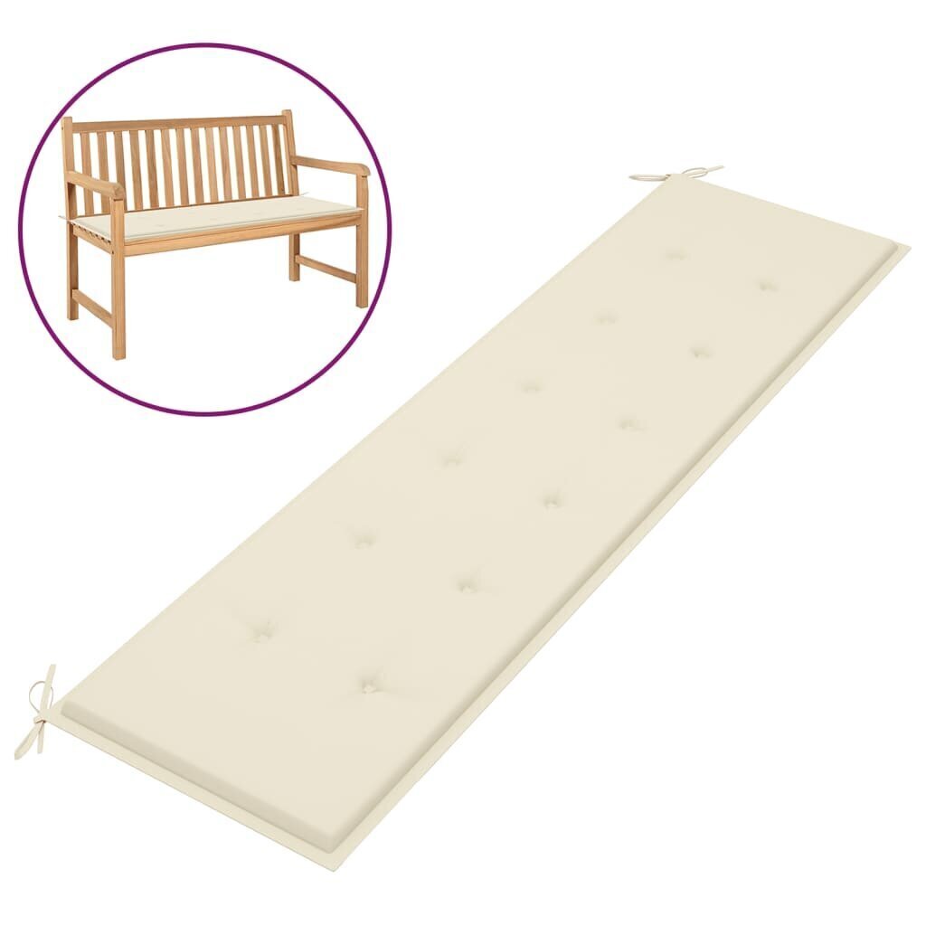 Tyyny puutarhapenkille, beige, 180x50x4cm hinta ja tiedot | Istuintyynyt, pehmusteet ja päälliset | hobbyhall.fi