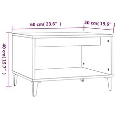 Sohvapöytä musta 60x50x40 cm tekninen puu hinta ja tiedot | Sohvapöydät | hobbyhall.fi