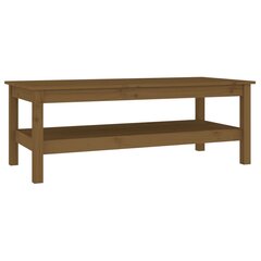 Sohvapöytä hunajanruskea 110x50x40 cm täysi mänty hinta ja tiedot | Sohvapöydät | hobbyhall.fi