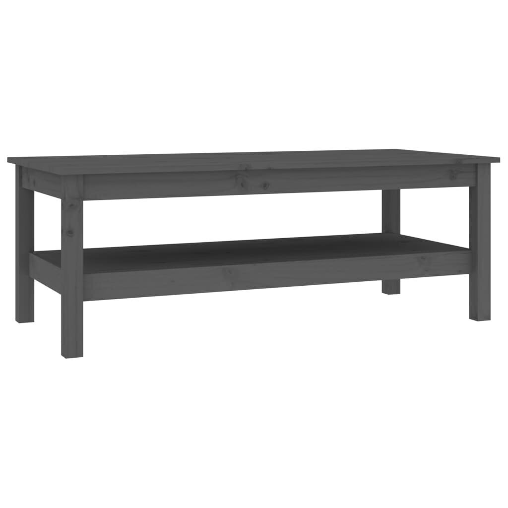 Sohvapöytä harmaa 110x50x40 cm täysi mänty hinta ja tiedot | Sohvapöydät | hobbyhall.fi