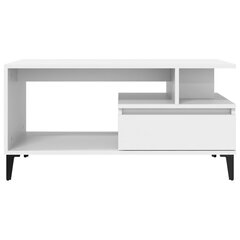 Sohvapöytä valkoinen 90x49x45 cm tekninen puu hinta ja tiedot | Sohvapöydät | hobbyhall.fi