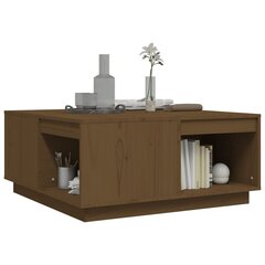 Sohvapöytä hunajanruskea 80x81x36,5 cm täysmänty hinta ja tiedot | Sohvapöydät | hobbyhall.fi