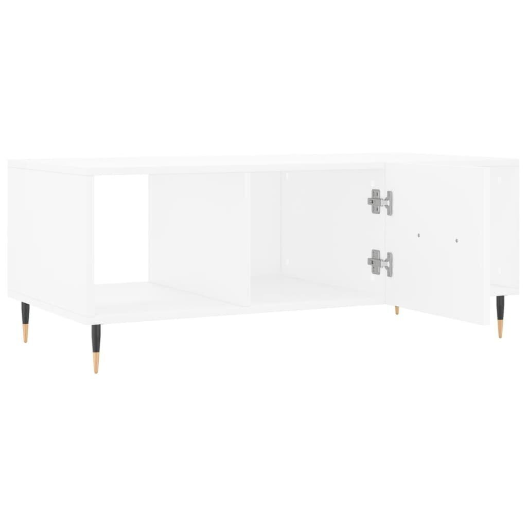 Sohvapöytä valkoinen 102x50x40 cm tekninen puu hinta ja tiedot | Sohvapöydät | hobbyhall.fi