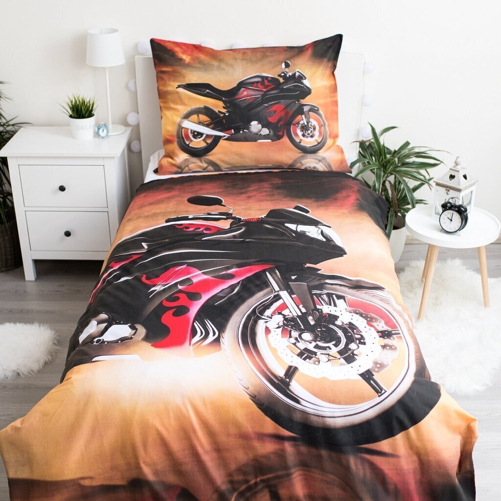 Motorbike - pussilakanasetti, 140 x 200 + tyynyliina 70 x 90 cm hinta ja tiedot | Vuodevaatteet lapsille | hobbyhall.fi