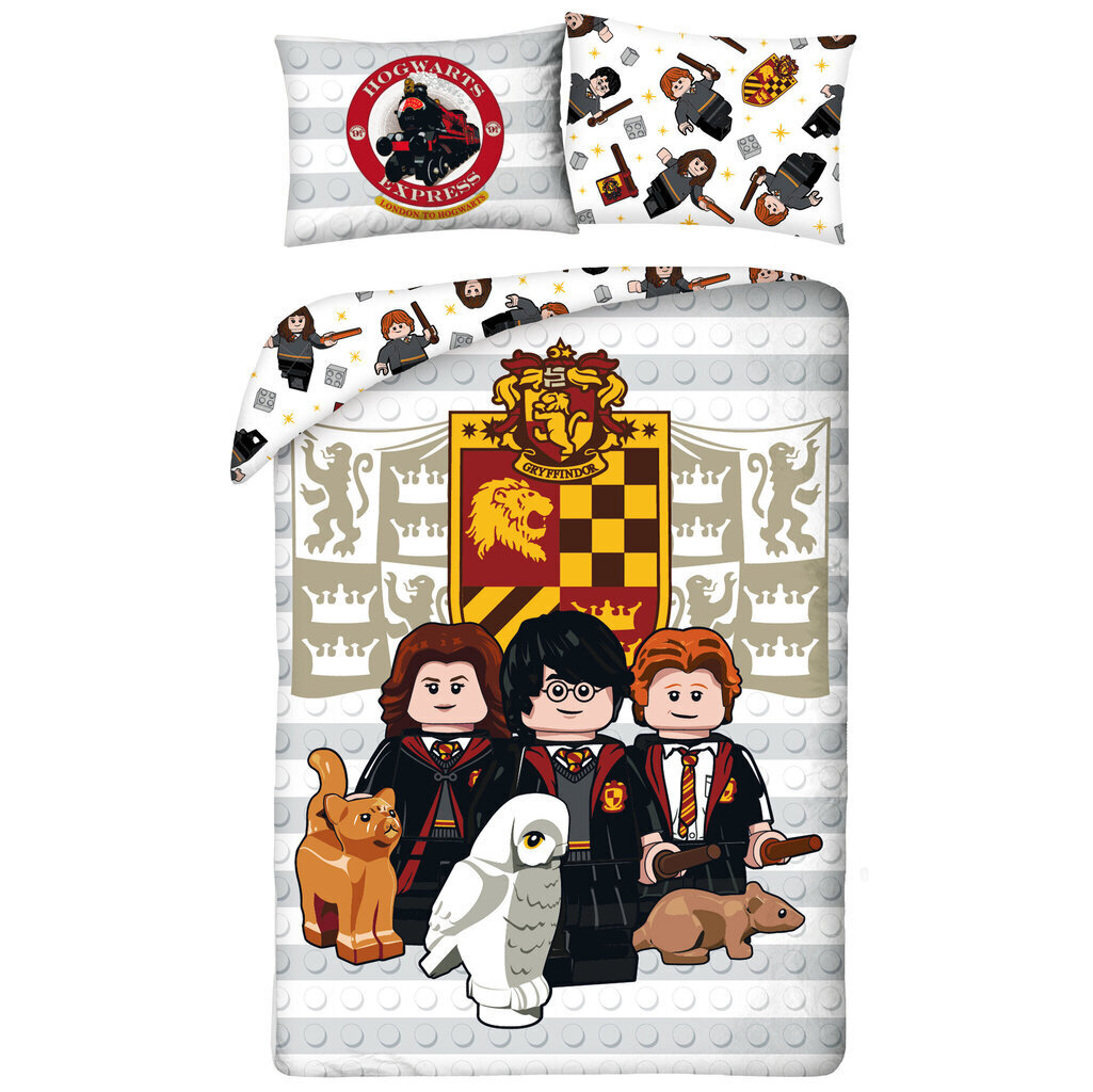 Lasten Pussilakanasetti Lego Harry Potter, 140x200, 2 kpl hinta ja tiedot | Vuodevaatteet lapsille | hobbyhall.fi