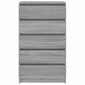 Laatikosto harmaa Sonoma 60x36x103 cm tekninen puu hinta ja tiedot | Lipastot | hobbyhall.fi