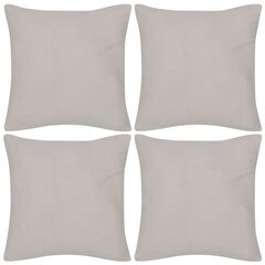 Beige Tyynynpäällinen 4 kpl Puuvilla 50 x 50 cm hinta ja tiedot | Pussilakanat ja tyynyliinat | hobbyhall.fi