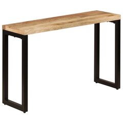 Sivupöytä 120x35x76 cm täysi mangopuu ja teräs hinta ja tiedot | Sivupöydät | hobbyhall.fi