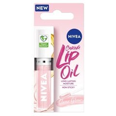 Huuliöljy Nivea Caring Lip Oil Clear Glow, 5,5 ml hinta ja tiedot | Huulipunat, huulikiillot ja huulirasvat | hobbyhall.fi