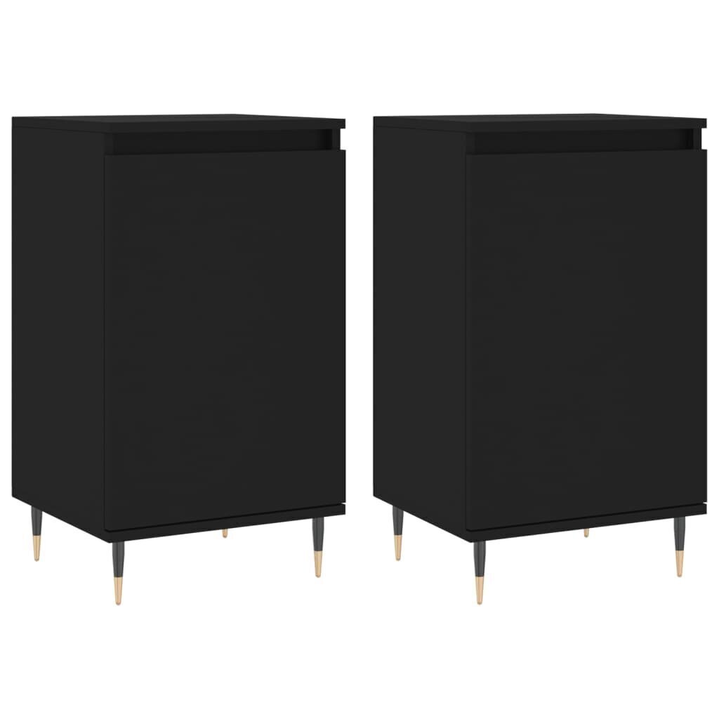 Senkit 2 kpl musta 40x35x70 cm tekninen puu hinta ja tiedot | Olohuoneen kaapit ja lipastot | hobbyhall.fi