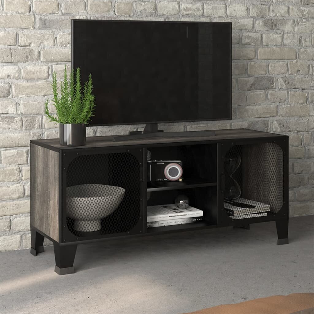 TV-taso harmaa 105x36x47 cm metalli ja MDF hinta ja tiedot | TV-tasot | hobbyhall.fi