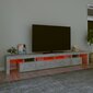 TV-taso LED-valoilla betoninharmaa 260x36,5x40 cm hinta ja tiedot | TV-tasot | hobbyhall.fi