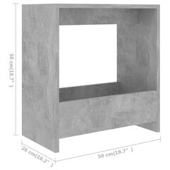 Sivupöytä betoninharmaa 50x26x50 cm lastulevy hinta ja tiedot | Sohvapöydät | hobbyhall.fi