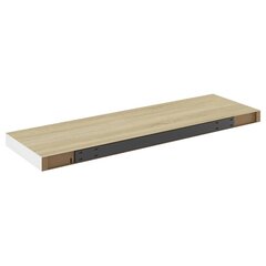 Kelluvat seinähyllyt 2 kpl tammi ja valkoinen 80x23,5x3,8cm MDF hinta ja tiedot | Hyllyt | hobbyhall.fi