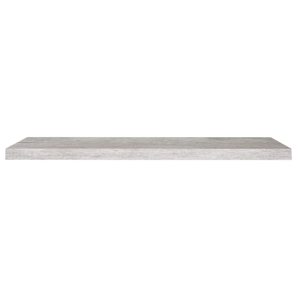 Kelluvat seinähyllyt 4 kpl betoninharmaa 90x23,5x3,8 cm MDF hinta ja tiedot | Hyllyt | hobbyhall.fi