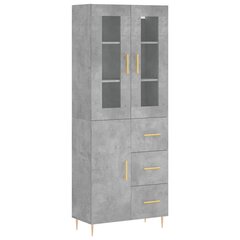 Kaappi betoninharmaa 69,5x34x180 cm tekninen puu hinta ja tiedot | Lipastot | hobbyhall.fi