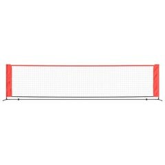 Tennisverkko musta ja punainen 400x100x87 cm polyesteri hinta ja tiedot | Tennisvälineet | hobbyhall.fi