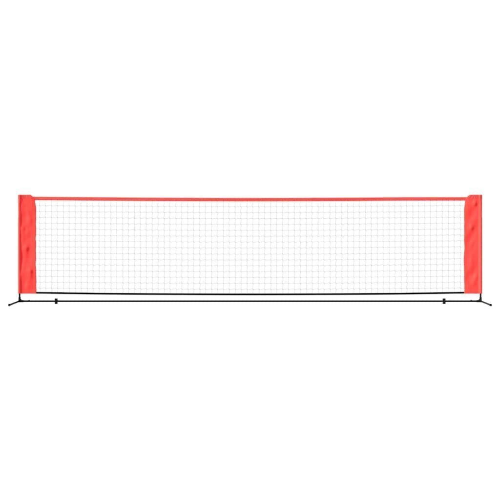 Tennisverkko musta ja punainen 400x100x87 cm polyesteri hinta ja tiedot | Tennisvälineet | hobbyhall.fi