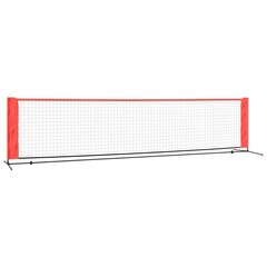 Tennisverkko musta ja punainen 400x100x87 cm polyesteri hinta ja tiedot | Tennisvälineet | hobbyhall.fi