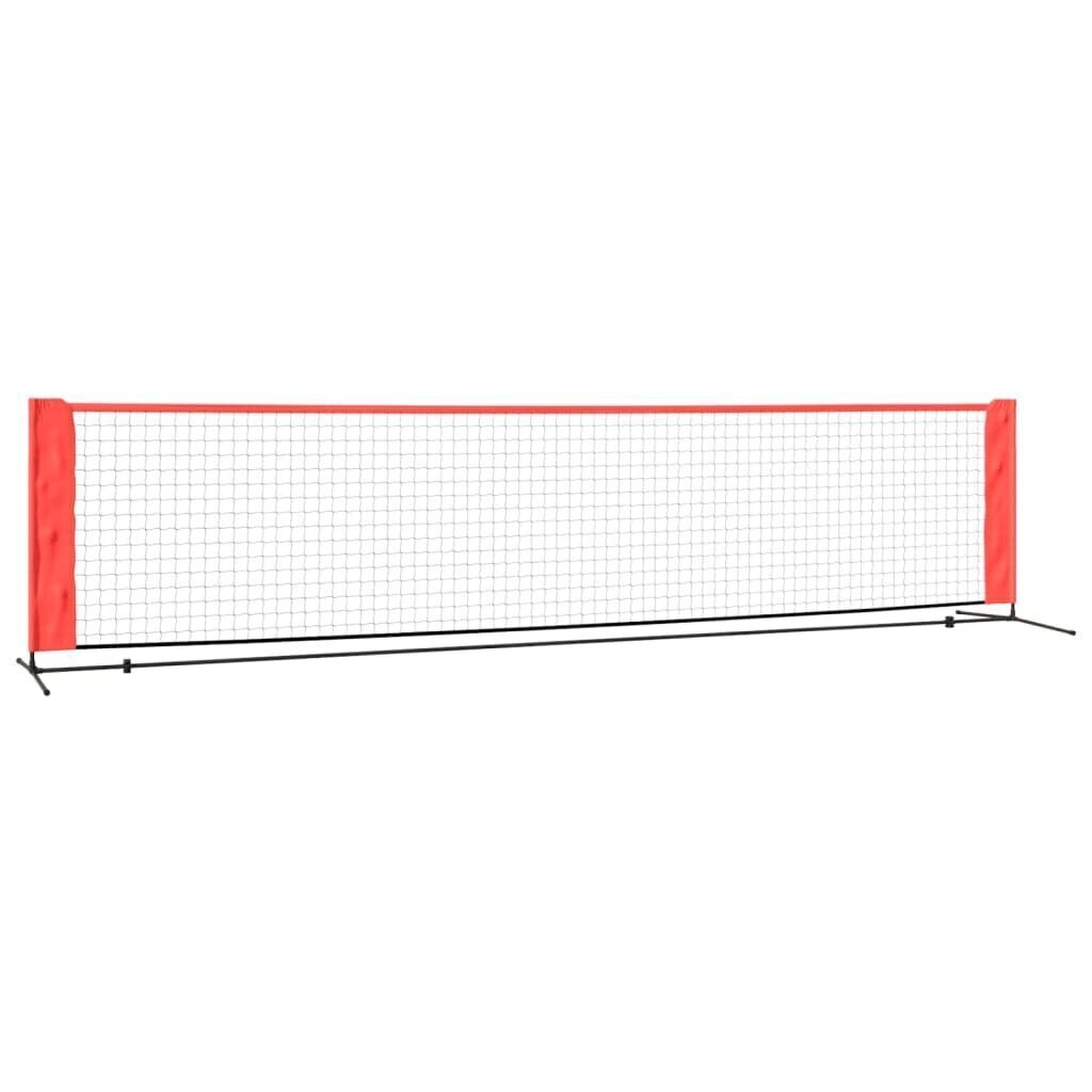 Tennisverkko musta ja punainen 400x100x87 cm polyesteri hinta ja tiedot | Tennisvälineet | hobbyhall.fi