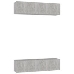 TV-tasot 4 kpl betoninharmaa 60x30x30 cm lastulevy hinta ja tiedot | TV-tasot | hobbyhall.fi