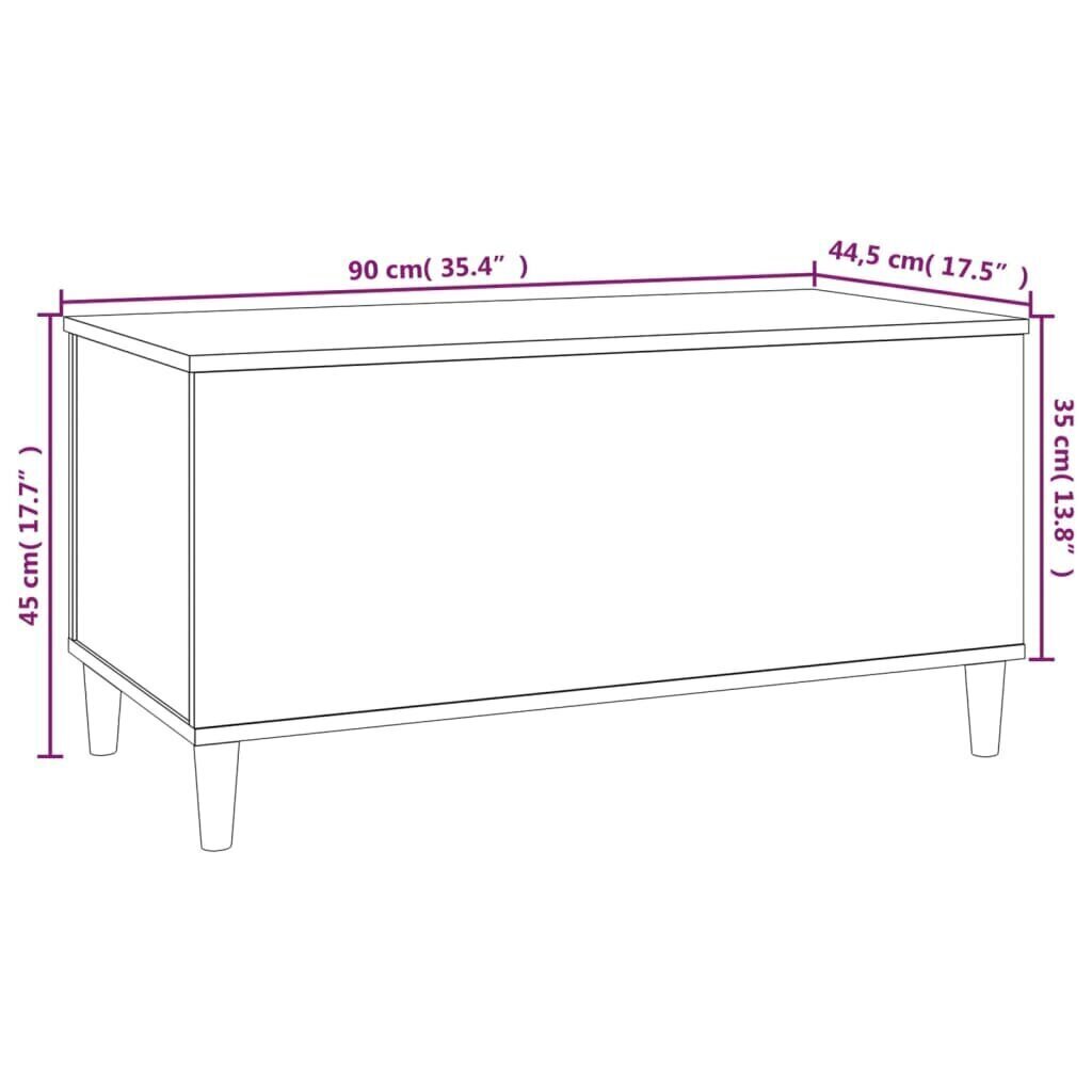 Sohvapöytä savutammi 90x44,5x45 cm tekninen puu hinta ja tiedot | Sohvapöydät | hobbyhall.fi