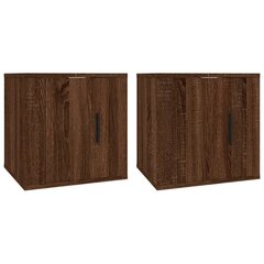 Seinäkiinnitettävät TV-tasot 2 kpl ruskea tammi 40x34,5x40 cm hinta ja tiedot | TV-tasot | hobbyhall.fi