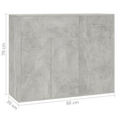 Senkki betoninharmaa 88x30x70 cm lastulevy hinta ja tiedot | Olohuoneen kaapit ja lipastot | hobbyhall.fi