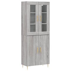 Kaappi harmaa Sonoma 69,5x34x180 cm tekninen puu hinta ja tiedot | Lipastot | hobbyhall.fi